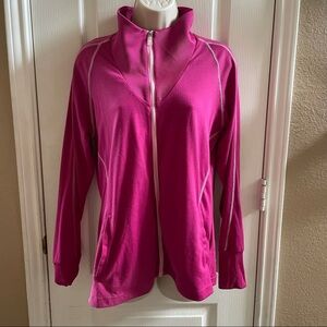 Adidas golf women’s half zip jacket coat  pink magenta climalite sz large